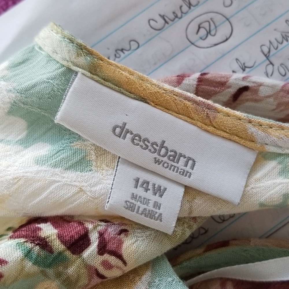 Dress Barn 💛Sleeveless Muu Muu Style Dress - Picture 6 of 8